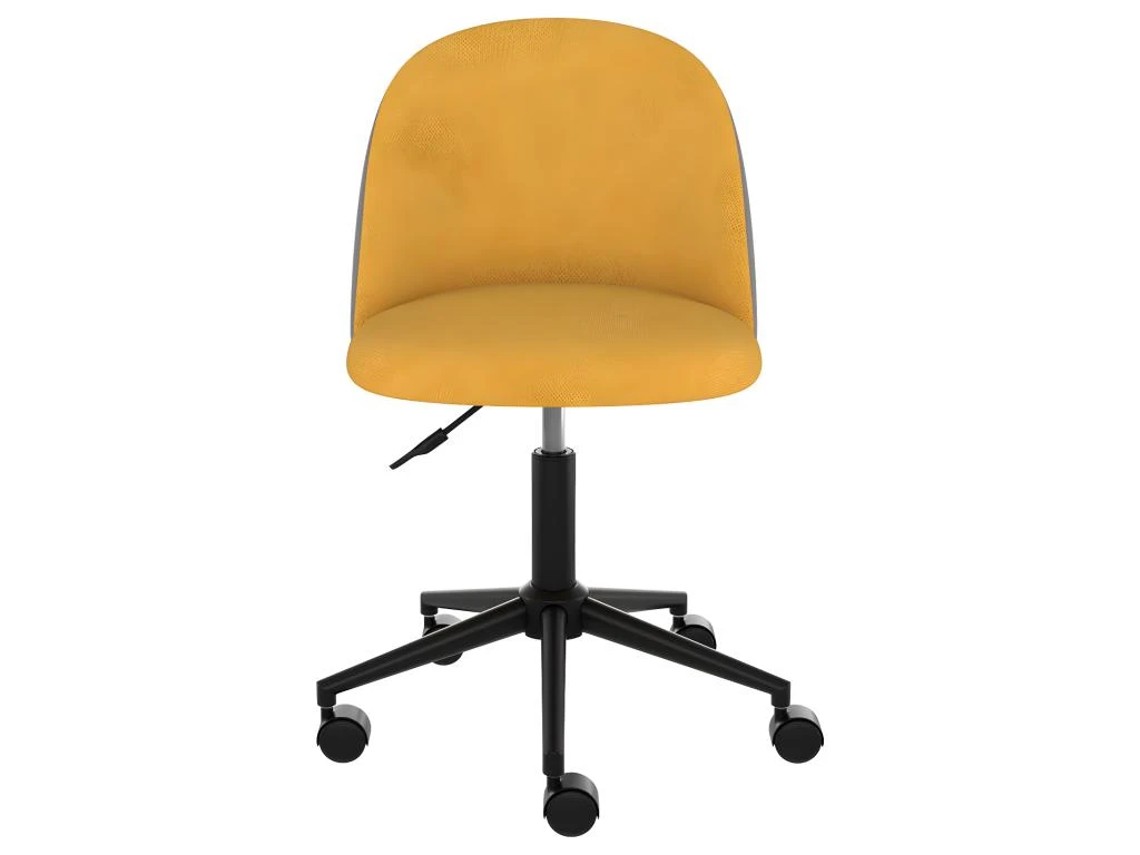 Chaise De Bureau Jane Jaune Et Gris – Image 3