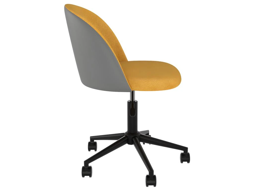 Chaise De Bureau Jane Jaune Et Gris – Image 6