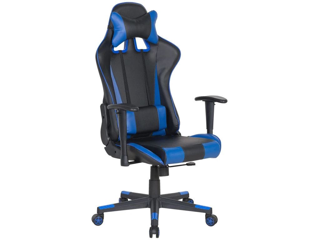 Chaise De Bureau Noire Et Bleu Foncé GAMER