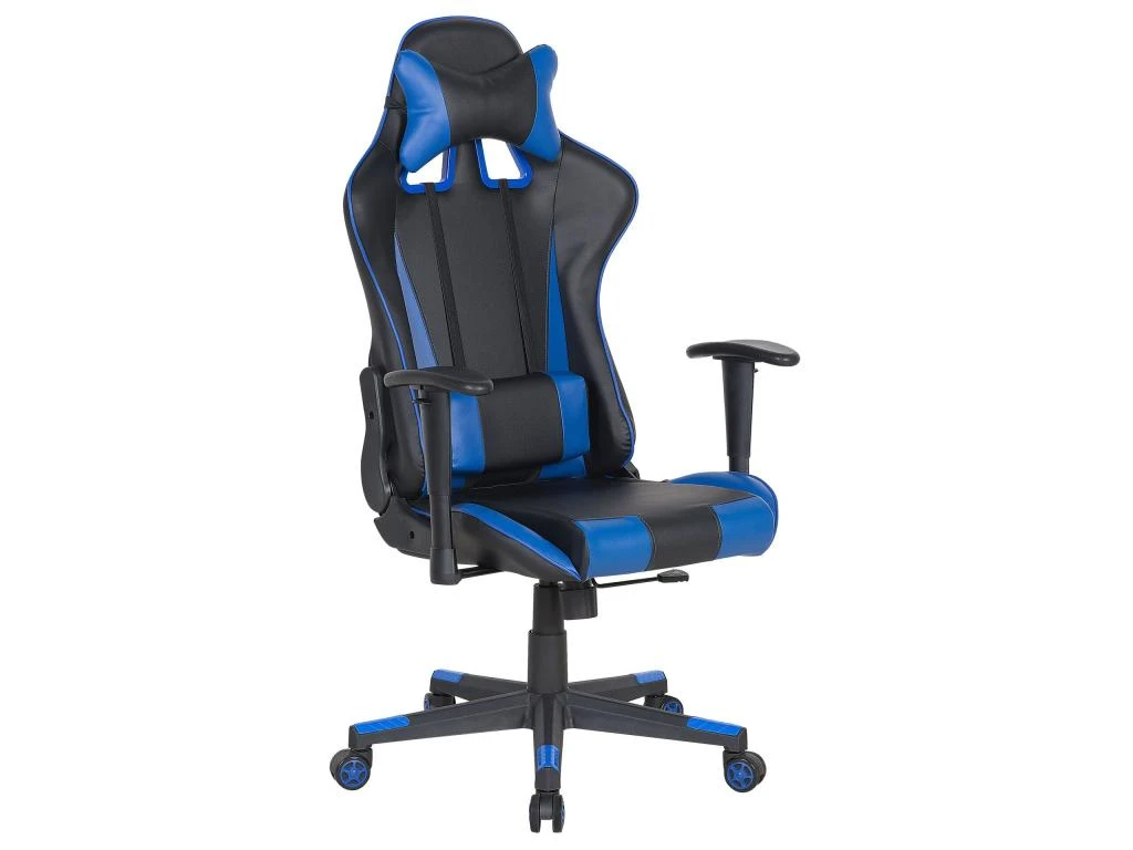 Chaise De Bureau Noire Et Bleu Foncé GAMER – Image 2