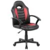 Chaise De Jeu Hervey, Fauteuil De Jeu Pour Enfants, Chaise De Bureau, 56x55h89/100 Cm, Noir Et Rouge