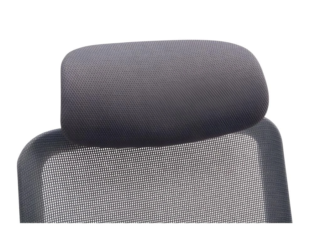Fauteuil De Bureau Ergonomique Professionnel - Avec Têtière - Nylon Et Tissu - Gris - BANKANO – Image 9