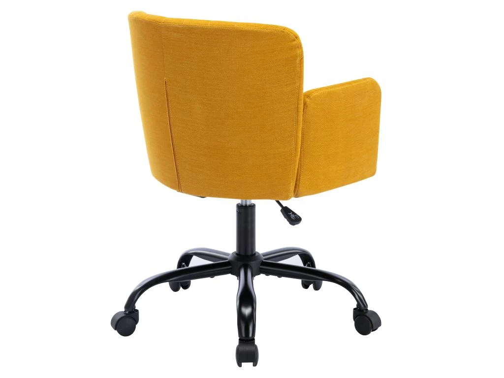 Chaise De Bureau - Tissu - Jaune - Hauteur Réglable - TOARA – Image 4