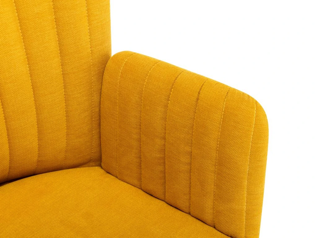 Chaise De Bureau - Tissu - Jaune - Hauteur Réglable - TOARA – Image 5