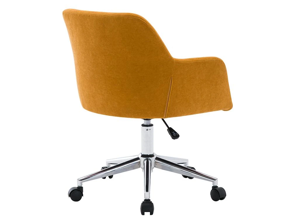 Chaise De Bureau - Tissu - Jaune - Hauteur Réglable - HEKA – Image 4