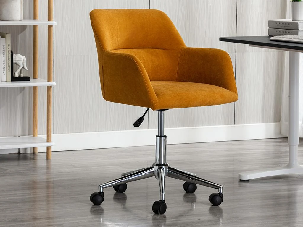 Chaise De Bureau - Tissu - Jaune - Hauteur Réglable - HEKA – Image 2