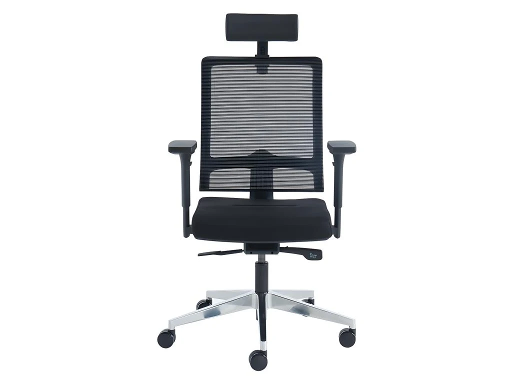 Fauteuil De Bureau Ergonomique Professionnel - Avec Têtière - Tissu - Noir - WALLSTREET – Image 9