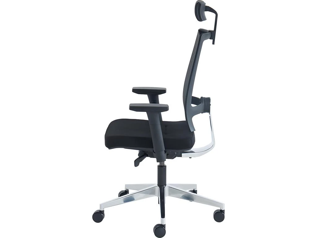 Fauteuil De Bureau Ergonomique Professionnel - Avec Têtière - Tissu - Noir - WALLSTREET – Image 13