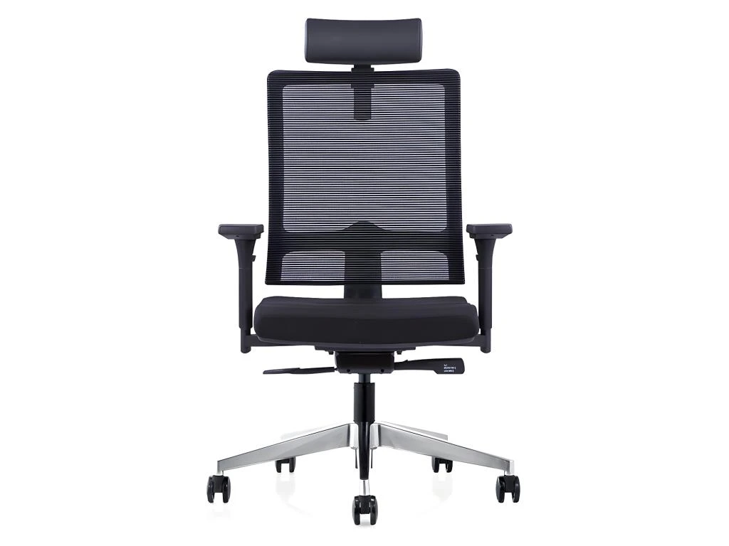 Fauteuil De Bureau Ergonomique Professionnel - Avec Têtière - Tissu - Noir - WALLSTREET – Image 8