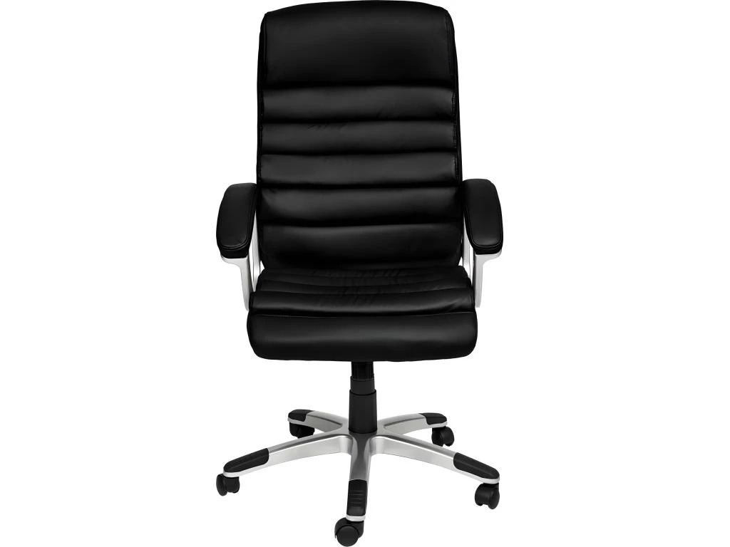 Fauteuil Chaise Siège De Direction Rembourrage Ondulé Noir 08_0000374 – Image 2