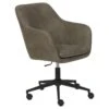 VALKA - Fauteuil De Bureau Sur Roulettes Tissu Kaki