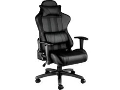 Fauteuil De Bureau Chaise Siège Sport Gamer Avec Coussin De Tête Et Lombaires Noir 08_0000356