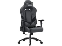 Fauteuil De Bureau Chaise Gaming Gamer Hauteur Réglable Gris Noir 12_0000399