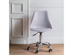 Chaise De Bureau Réglable En Hauteur Grise ANNE - HAPPY GARDEN