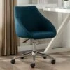 Chaise De Bureau - Tissu - Bleu - Hauteur Ajustable - REZA