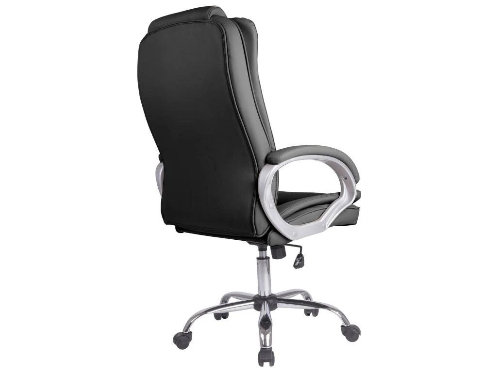 Chaise De Bureau Karen Elevable Et Fauteuil Inclinable En Simili Cuir Noir – Image 3