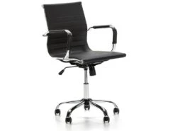 Fauteuil De Bureau Croma Inclinable Noir,Cuir Synthétique