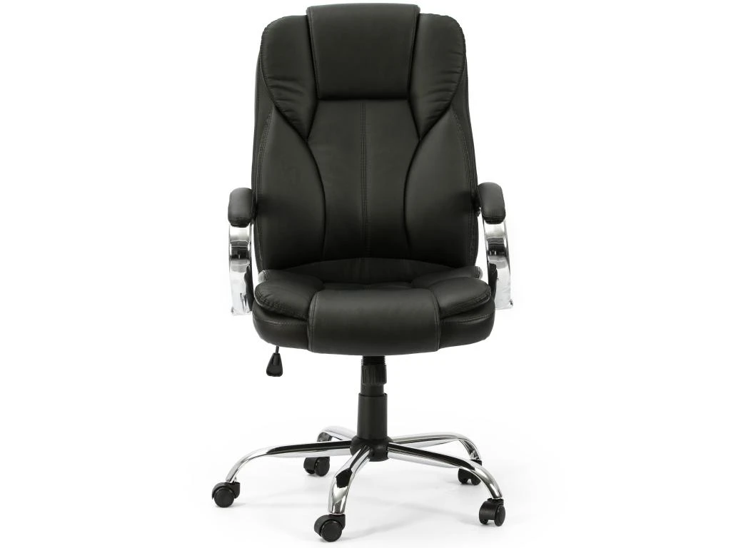 Fauteuil De Bureau à Hauteur Réglable Et Inclinable Nixon Similicuir Noir – Image 2