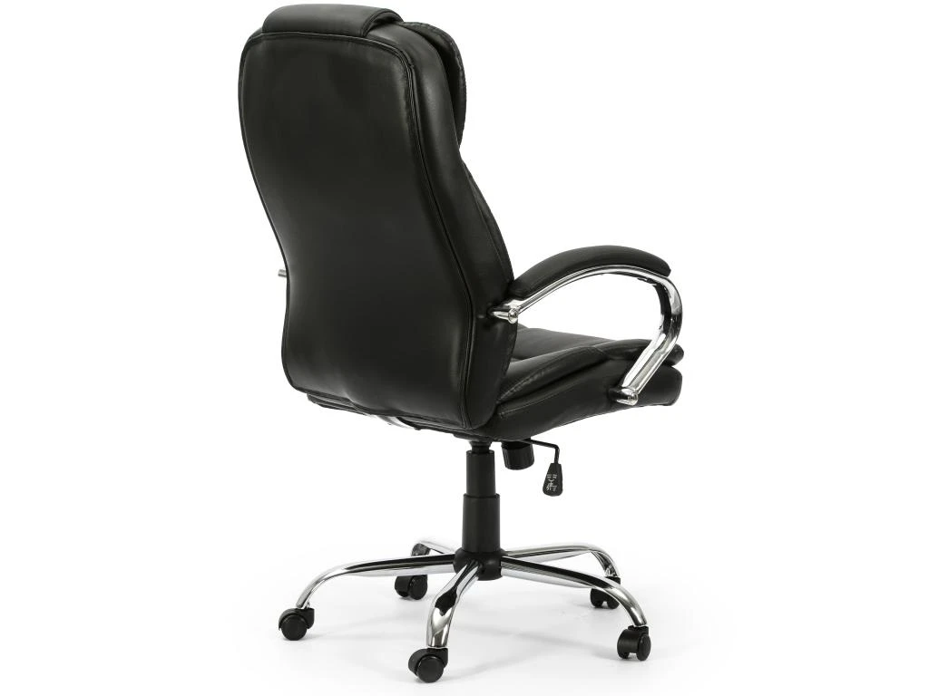 Fauteuil De Bureau à Hauteur Réglable Et Inclinable Nixon Similicuir Noir – Image 4