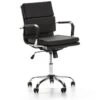 Fauteuil De Bureau Fenix Inclinable Noir, Cuir Synthétique